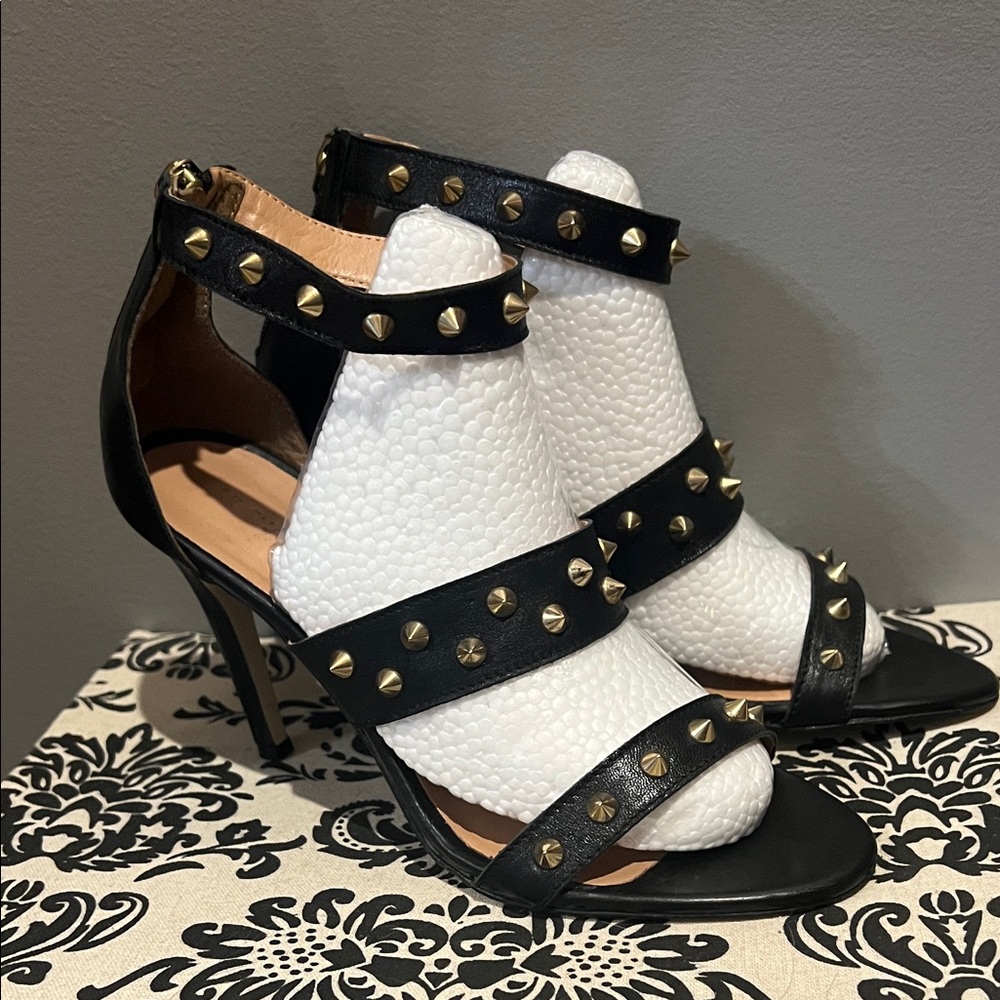 Le Chateau Studded Black Women's Heels
